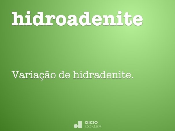 hidroadenite
