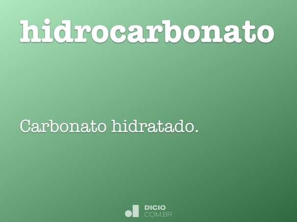 hidrocarbonato
