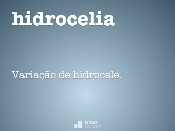 hidrocelia