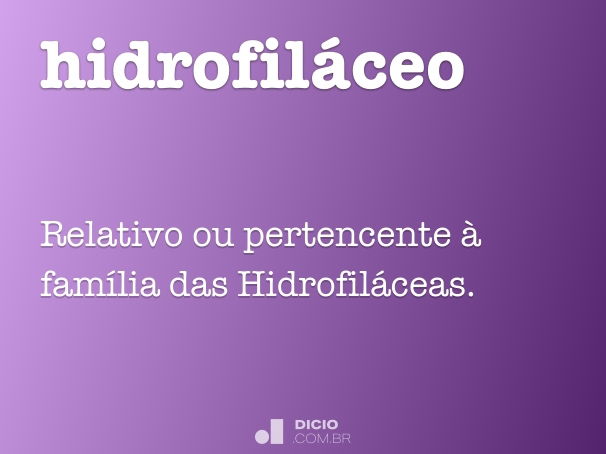 hidrofiláceo