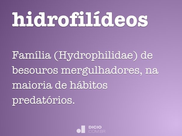 hidrofilídeos