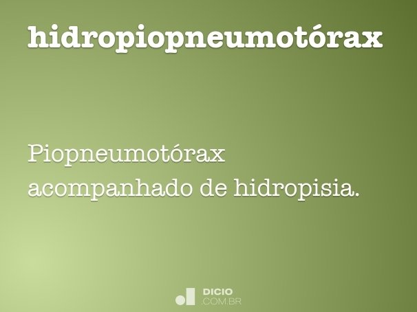 hidropiopneumotórax