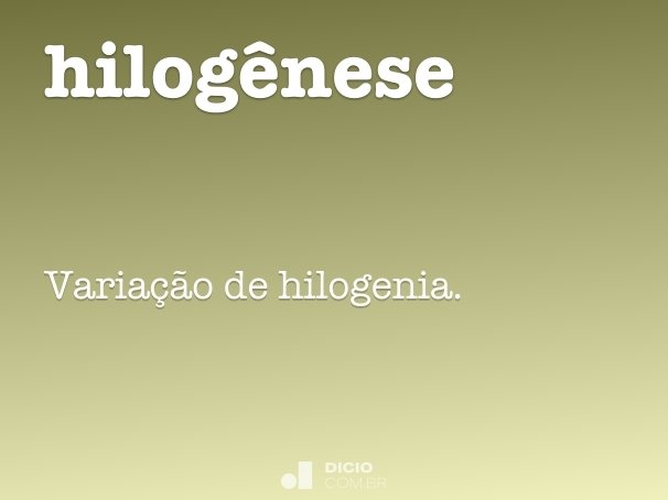 hilogênese