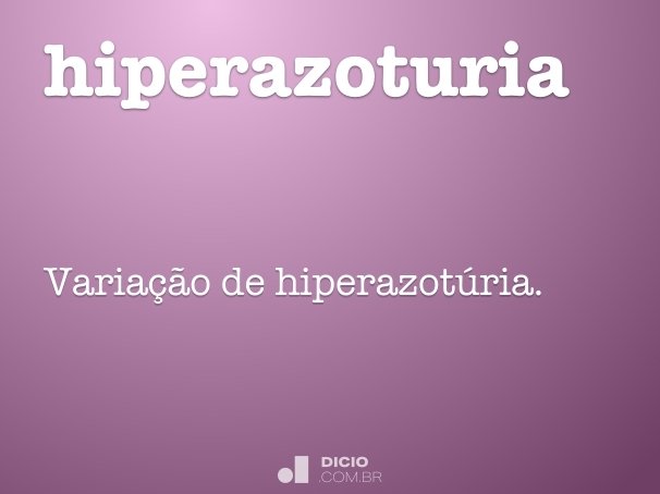 hiperazoturia