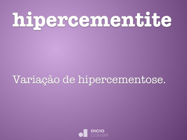 hipercementite