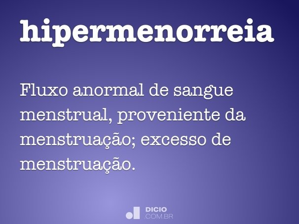 hipermenorreia