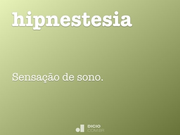 hipnestesia