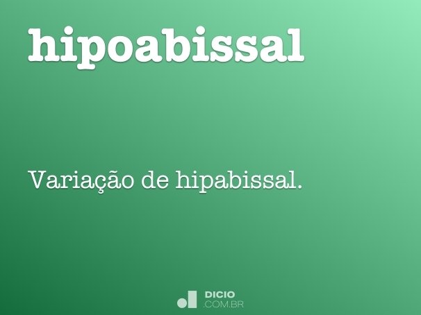 hipoabissal