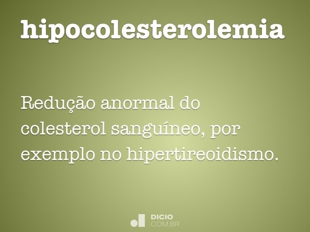 hipocolesterolemia