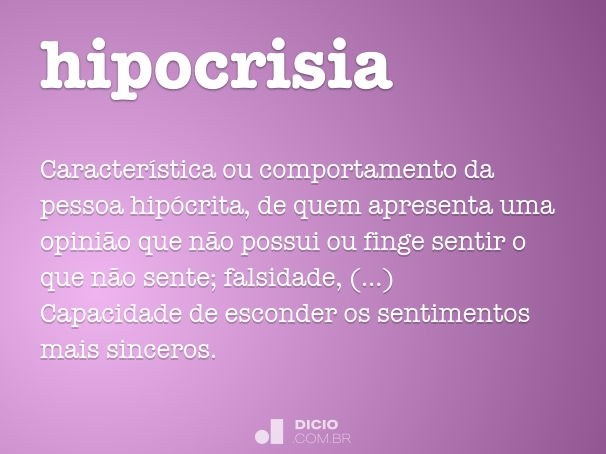 Hipocrisia - O Fruto da Palavra