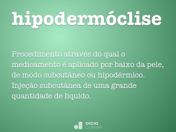 hipodermóclise