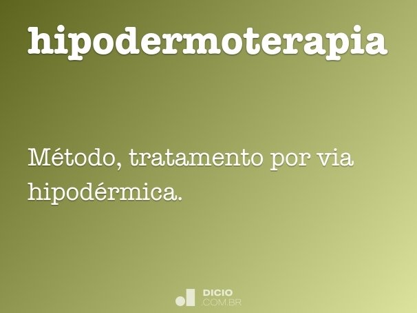 hipodermoterapia