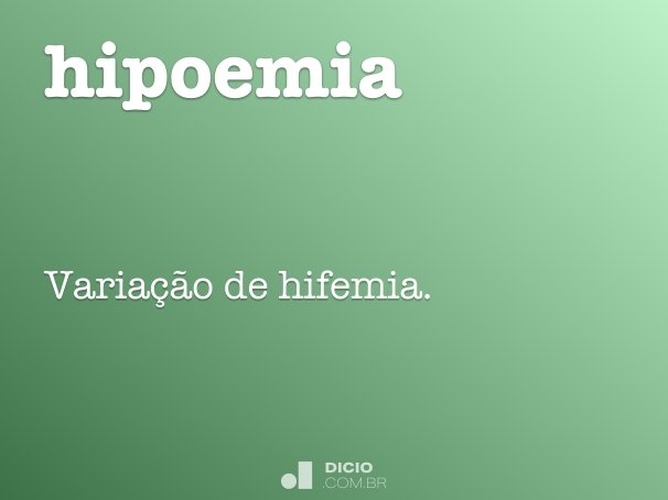hipoemia