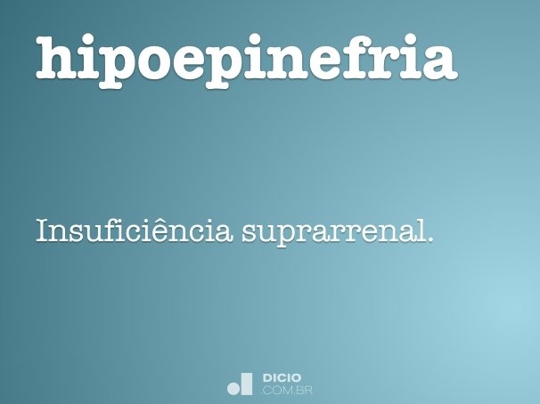 hipoepinefria