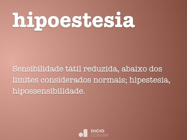hipoestesia