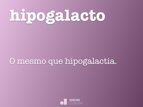 hipogalacto