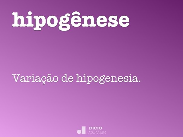 hipogênese