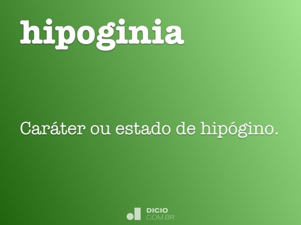 hipoginia