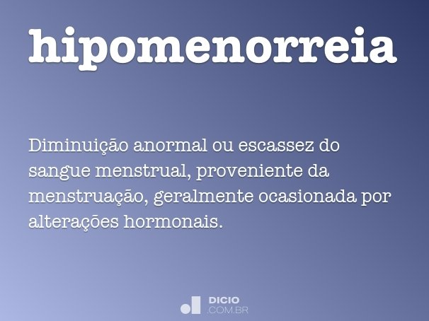 hipomenorreia