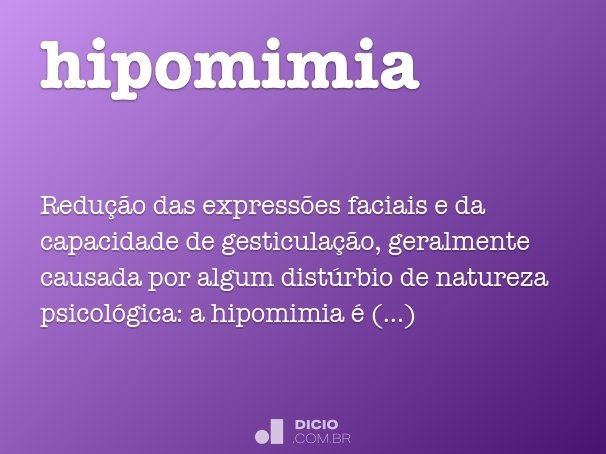 hipomimia