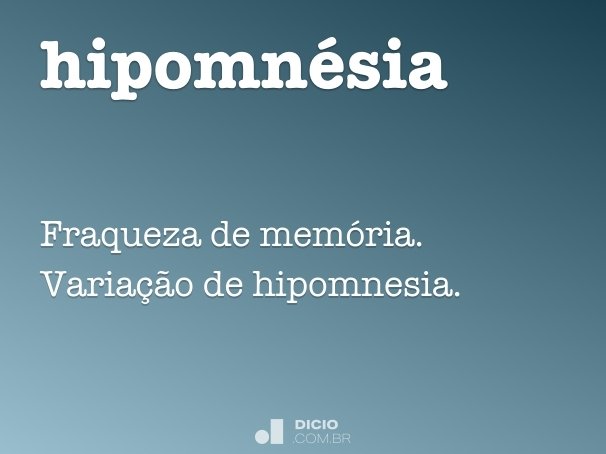 hipomnésia