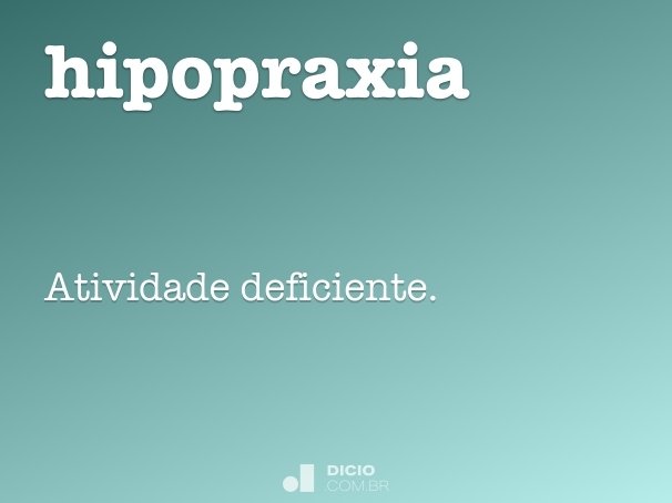 hipopraxia