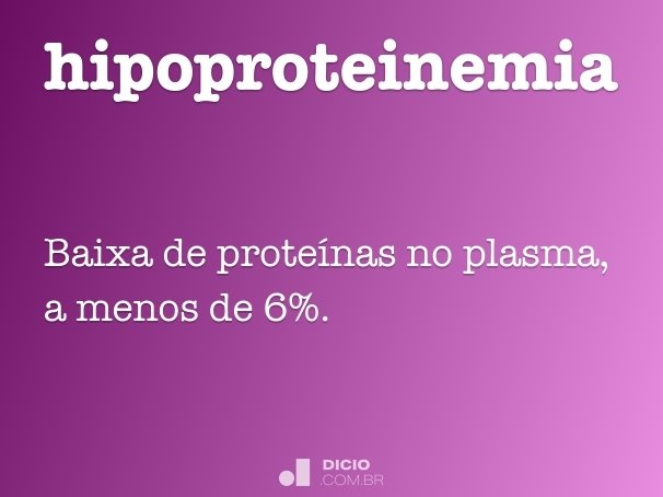 hipoproteinemia