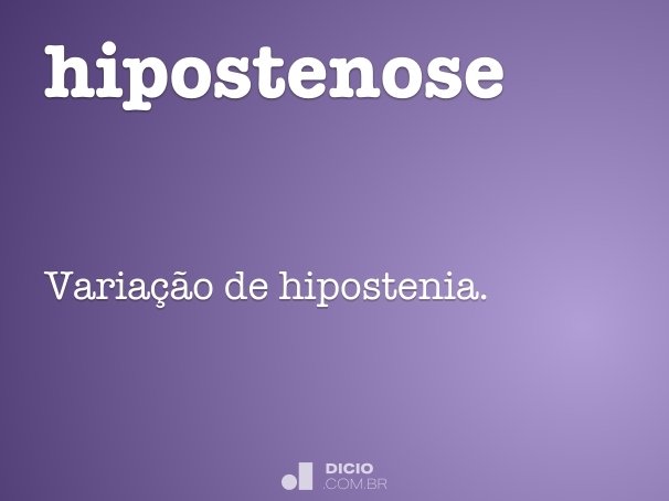 hipostenose