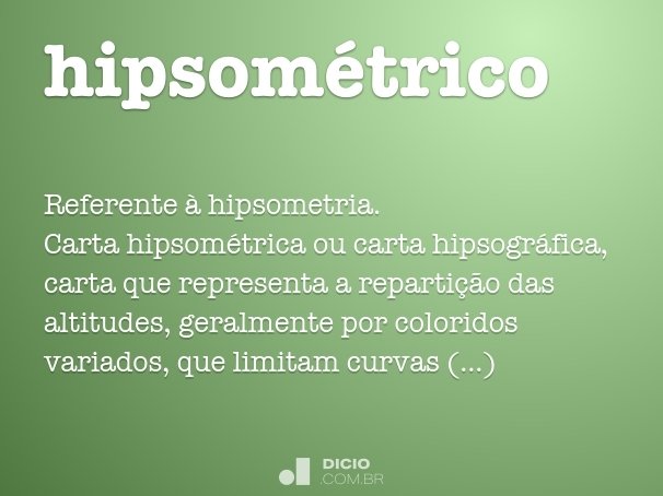 hipsométrico