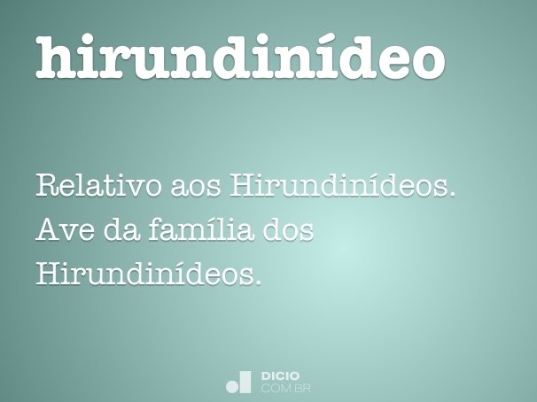 hirundinídeo