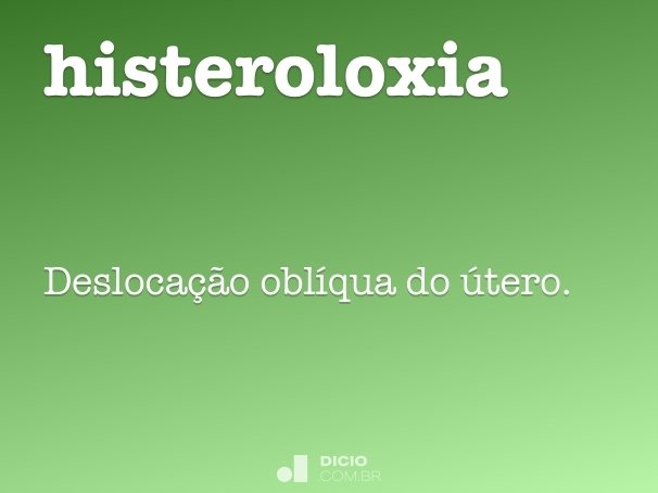 histeroloxia