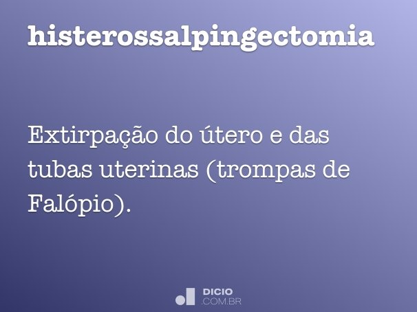 histerossalpingectomia