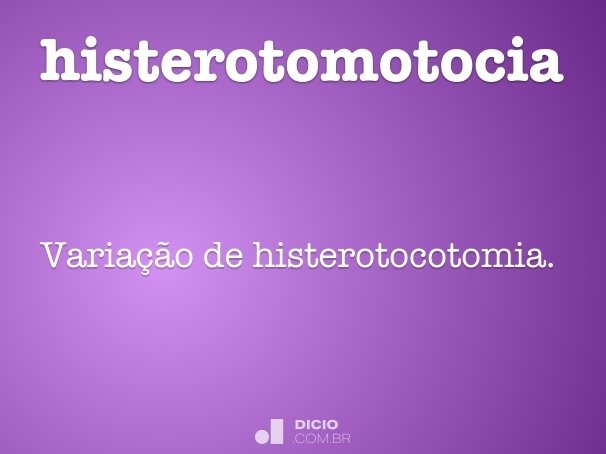 histerotomotocia