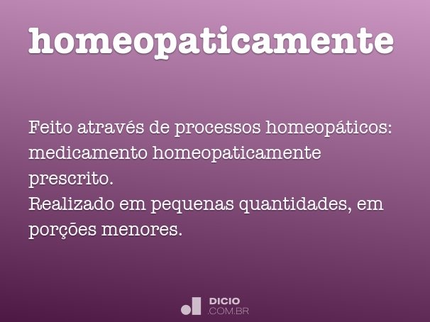 homeopaticamente