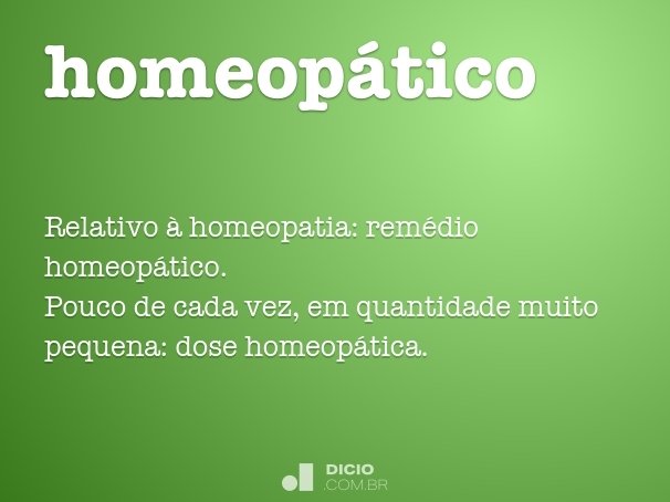 homeopático