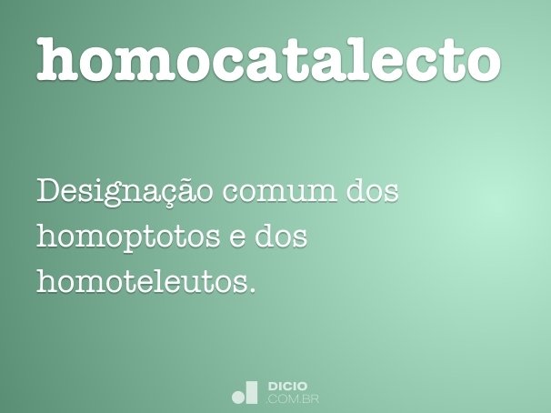 homocatalecto