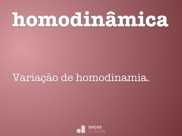 homodinâmica