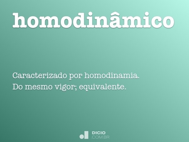 homodinâmico