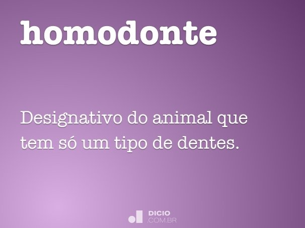 homodonte