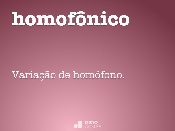 homofônico