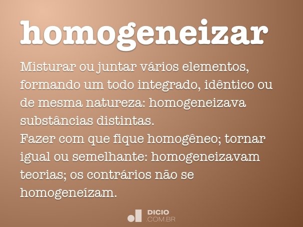 homogeneizar