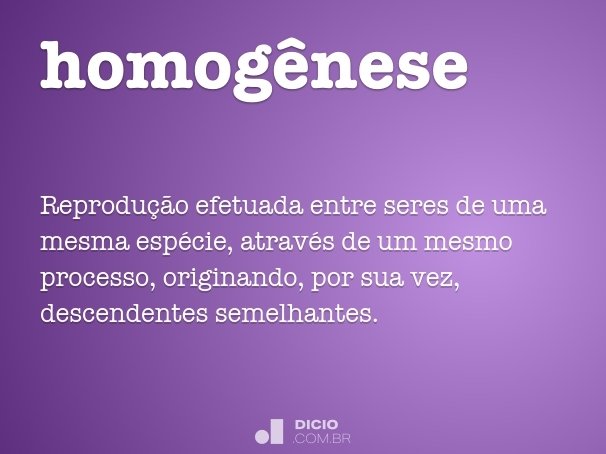 homogênese