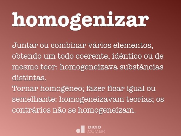 homogenizar