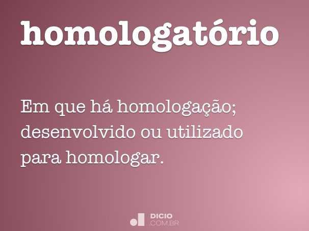 homologatório