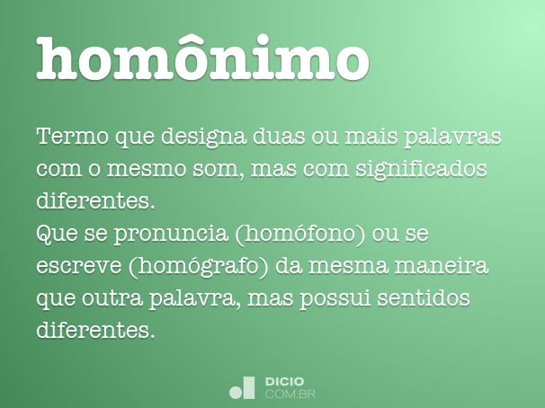 Iguais, mas diferentes: entenda o que são palavras homônimas e