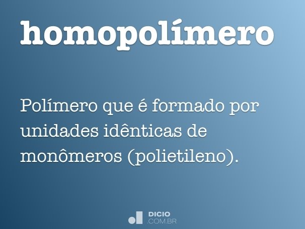 homopolímero