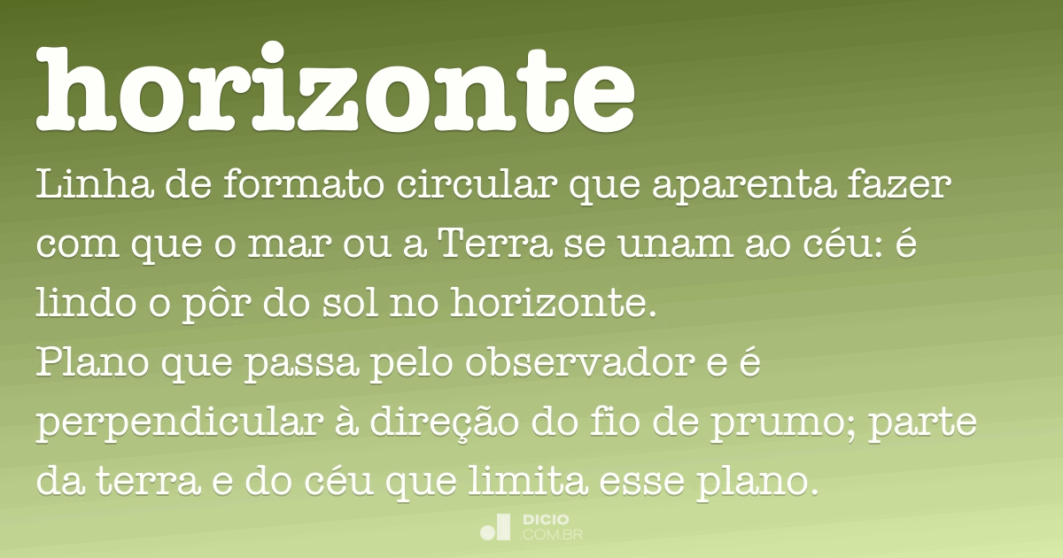 Horizonte Dicio Dicionario Online De Portugues