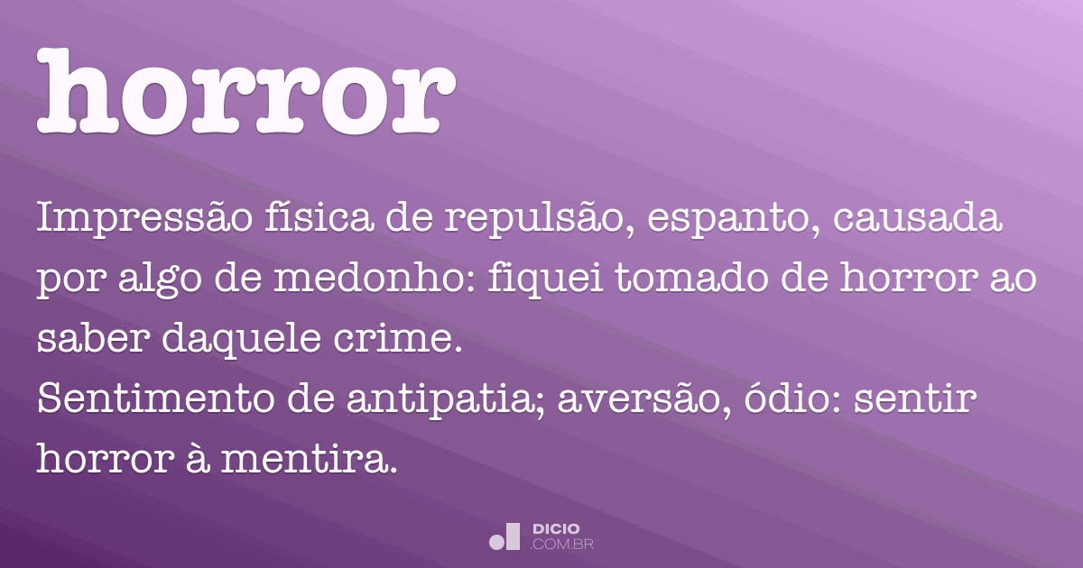O que é horror em português?