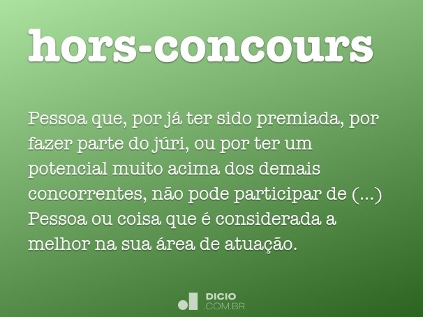 hors-concours