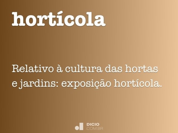 hortícola